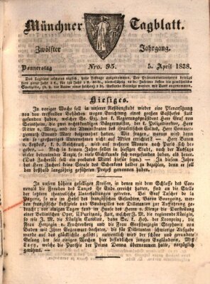 Münchener Tagblatt Donnerstag 5. April 1838