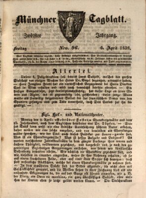 Münchener Tagblatt Freitag 6. April 1838