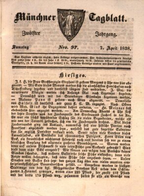 Münchener Tagblatt Samstag 7. April 1838