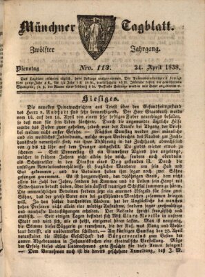 Münchener Tagblatt Dienstag 24. April 1838