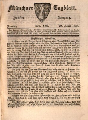 Münchener Tagblatt Sonntag 29. April 1838