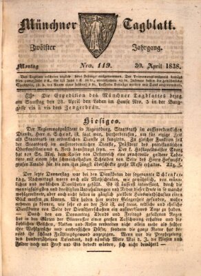 Münchener Tagblatt Montag 30. April 1838