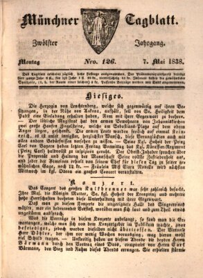 Münchener Tagblatt Montag 7. Mai 1838