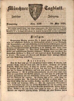 Münchener Tagblatt Donnerstag 10. Mai 1838