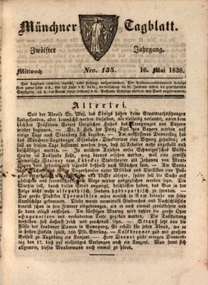 Münchener Tagblatt Mittwoch 16. Mai 1838