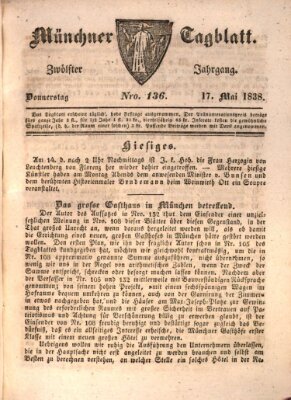 Münchener Tagblatt Donnerstag 17. Mai 1838