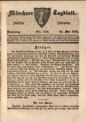 Münchener Tagblatt Donnerstag 24. Mai 1838
