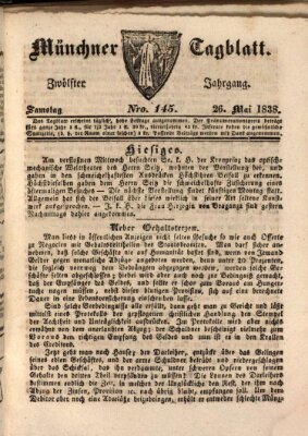 Münchener Tagblatt Samstag 26. Mai 1838