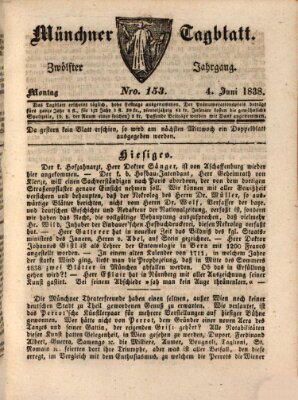 Münchener Tagblatt Montag 4. Juni 1838