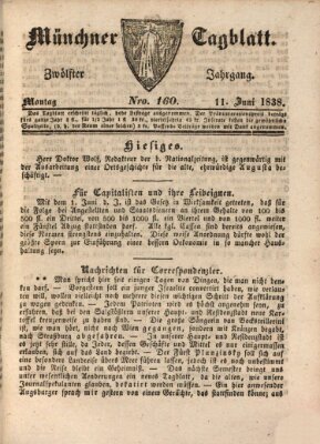 Münchener Tagblatt Montag 11. Juni 1838