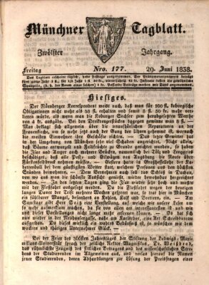 Münchener Tagblatt Freitag 29. Juni 1838