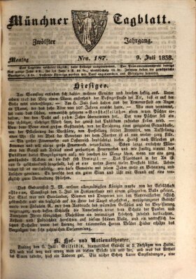 Münchener Tagblatt Montag 9. Juli 1838