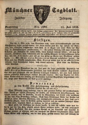 Münchener Tagblatt Donnerstag 12. Juli 1838