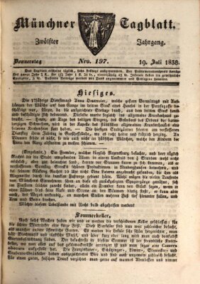 Münchener Tagblatt Donnerstag 19. Juli 1838