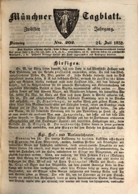 Münchener Tagblatt Dienstag 24. Juli 1838