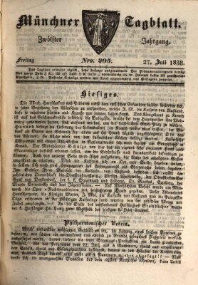 Münchener Tagblatt Freitag 27. Juli 1838