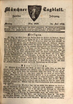 Münchener Tagblatt Montag 30. Juli 1838