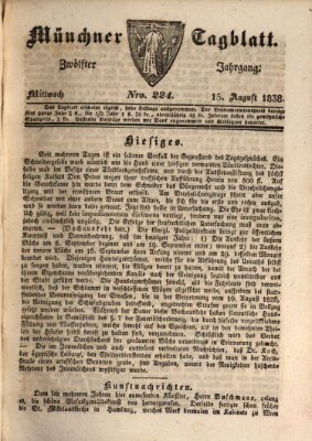 Münchener Tagblatt Mittwoch 15. August 1838