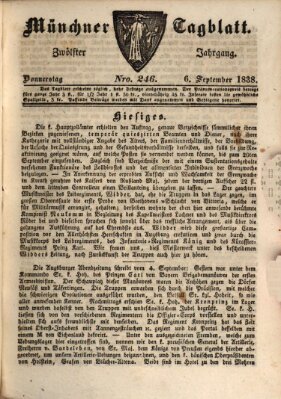 Münchener Tagblatt Donnerstag 6. September 1838