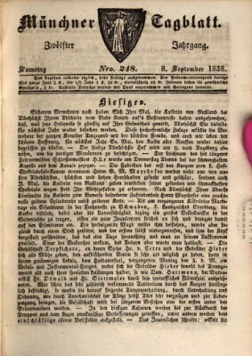 Münchener Tagblatt Samstag 8. September 1838