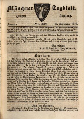 Münchener Tagblatt Samstag 15. September 1838