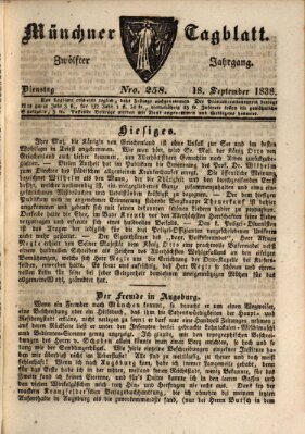 Münchener Tagblatt Dienstag 18. September 1838