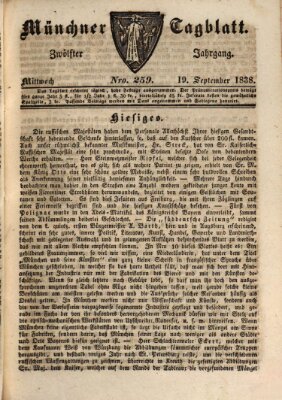 Münchener Tagblatt Mittwoch 19. September 1838