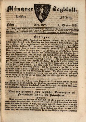 Münchener Tagblatt Freitag 5. Oktober 1838