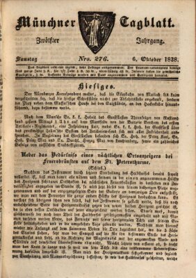 Münchener Tagblatt Samstag 6. Oktober 1838