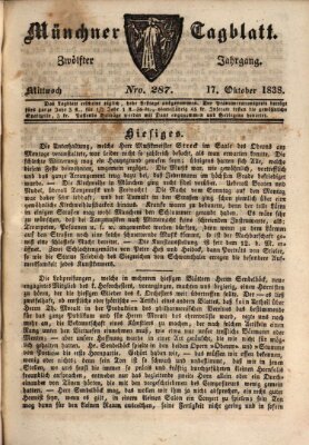 Münchener Tagblatt Mittwoch 17. Oktober 1838