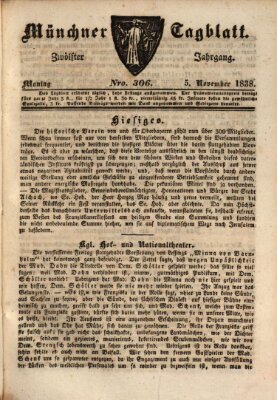 Münchener Tagblatt Montag 5. November 1838