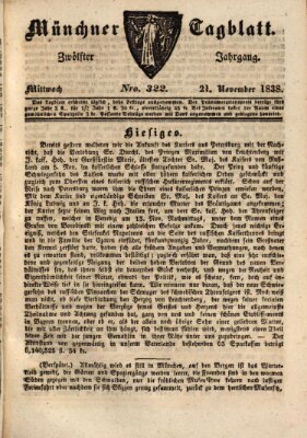 Münchener Tagblatt Mittwoch 21. November 1838