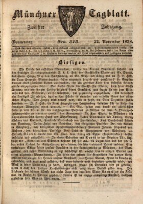 Münchener Tagblatt Donnerstag 22. November 1838