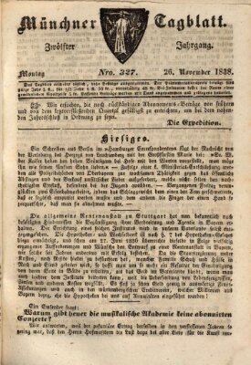 Münchener Tagblatt Montag 26. November 1838