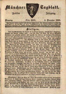 Münchener Tagblatt Dienstag 4. Dezember 1838