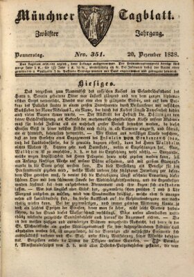 Münchener Tagblatt Donnerstag 20. Dezember 1838