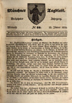 Münchener Tagblatt Mittwoch 23. Januar 1839