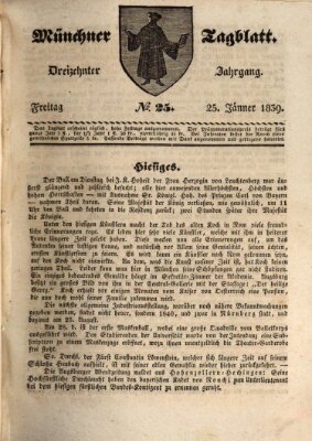 Münchener Tagblatt Freitag 25. Januar 1839