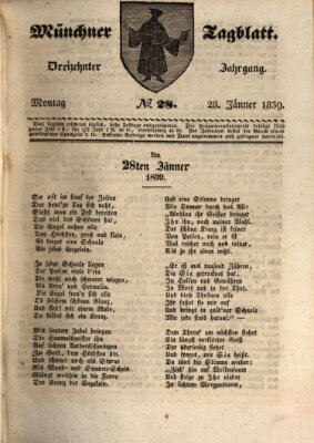 Münchener Tagblatt Montag 28. Januar 1839