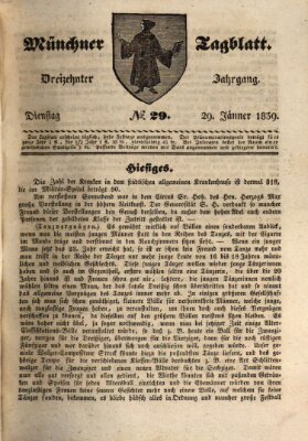 Münchener Tagblatt Dienstag 29. Januar 1839