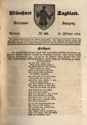 Münchener Tagblatt Sonntag 10. Februar 1839