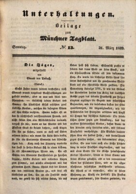 Münchener Tagblatt Sonntag 31. März 1839