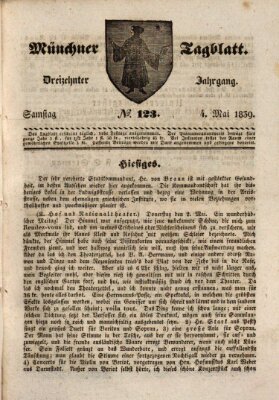 Münchener Tagblatt Samstag 4. Mai 1839