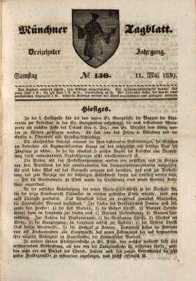 Münchener Tagblatt Samstag 11. Mai 1839