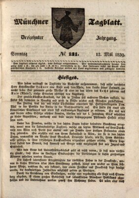 Münchener Tagblatt Sonntag 12. Mai 1839