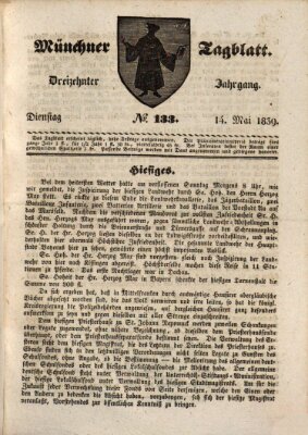 Münchener Tagblatt Dienstag 14. Mai 1839