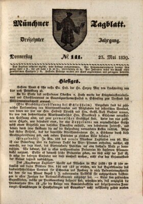 Münchener Tagblatt Donnerstag 23. Mai 1839