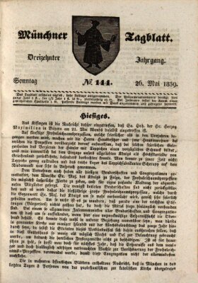 Münchener Tagblatt Sonntag 26. Mai 1839