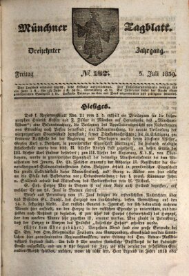 Münchener Tagblatt Freitag 5. Juli 1839