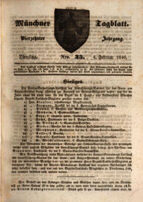 Münchener Tagblatt Dienstag 4. Februar 1840